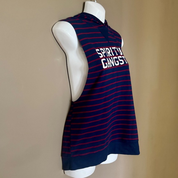 SPIRITUAL GANGSTER “Spellout” striped tank size M - Picture 2 of 5
